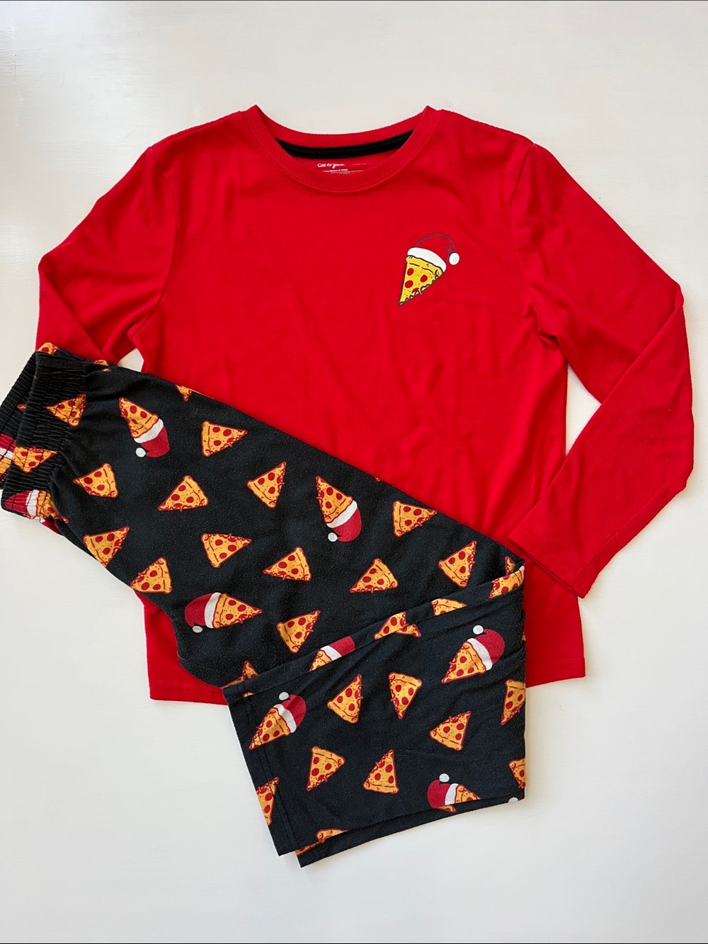 CAT & JACK Pizza Print Pajama Set Boys 10-12